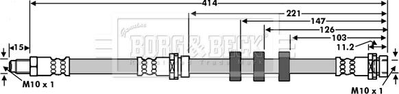 Borg & Beck BBH8010 - Гальмівний шланг autocars.com.ua