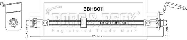 Borg & Beck BBH8011 - Гальмівний шланг autocars.com.ua