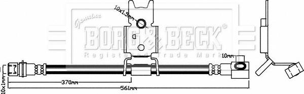 Borg & Beck BBH8030 - Гальмівний шланг autocars.com.ua