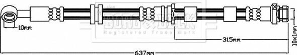 Borg & Beck BBH8040 - Гальмівний шланг autocars.com.ua