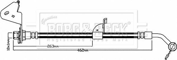 Borg & Beck BBH8051 - Тормозной шланг avtokuzovplus.com.ua