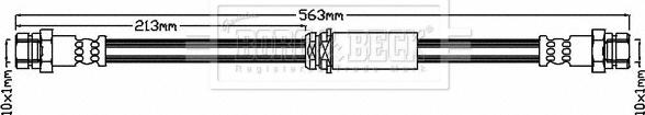 Borg & Beck BBH8052 - Тормозной шланг avtokuzovplus.com.ua