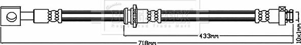 Borg & Beck BBH8055 - Тормозной шланг avtokuzovplus.com.ua