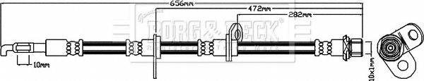 Borg & Beck BBH8063 - Гальмівний шланг autocars.com.ua