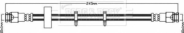 Borg & Beck BBH8124 - Гальмівний шланг autocars.com.ua