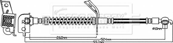 Borg & Beck BBH8129 - Тормозной шланг avtokuzovplus.com.ua