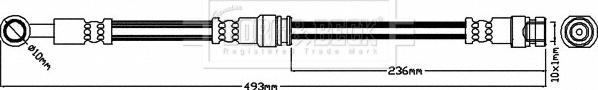 Borg & Beck BBH8133 - Гальмівний шланг autocars.com.ua