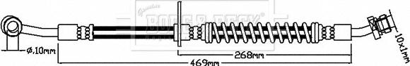 Borg & Beck BBH8136 - Гальмівний шланг autocars.com.ua