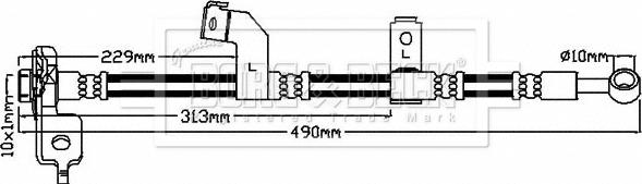 Borg & Beck BBH8137 - Гальмівний шланг autocars.com.ua