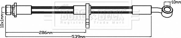 Borg & Beck BBH8164 - Гальмівний шланг autocars.com.ua