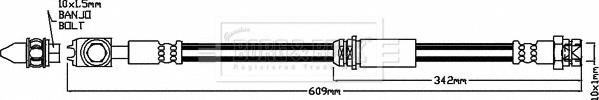 Borg & Beck BBH8165 - Гальмівний шланг autocars.com.ua