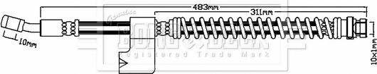 Borg & Beck BBH8199 - Гальмівний шланг autocars.com.ua