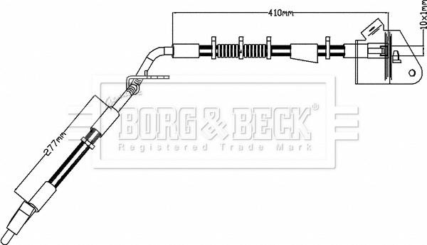 Borg & Beck BBH8210 - Гальмівний шланг autocars.com.ua