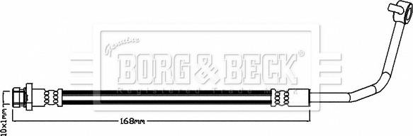 Borg & Beck BBH8216 - Гальмівний шланг autocars.com.ua