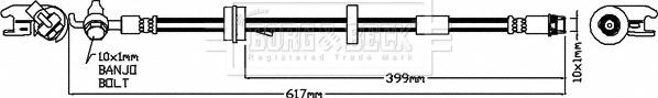 Borg & Beck BBH8223 - Тормозной шланг avtokuzovplus.com.ua