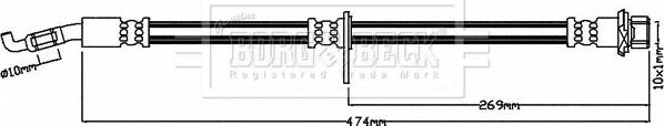 Borg & Beck BBH8227 - Тормозной шланг avtokuzovplus.com.ua