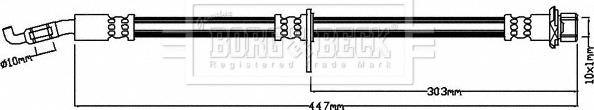 Borg & Beck BBH8236 - Гальмівний шланг autocars.com.ua