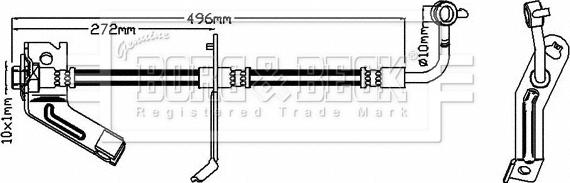 Borg & Beck BBH8293 - Гальмівний шланг autocars.com.ua