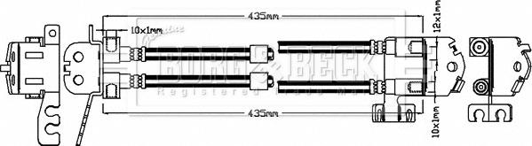 Borg & Beck BBH8305 - Гальмівний шланг autocars.com.ua