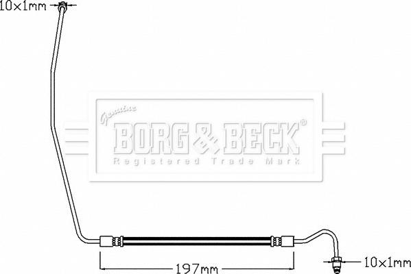 Borg & Beck BBH8327 - Тормозной шланг avtokuzovplus.com.ua