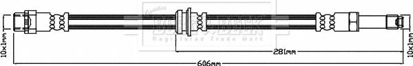 Borg & Beck BBH8330 - Гальмівний шланг autocars.com.ua