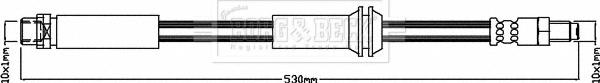 Borg & Beck BBH8333 - Гальмівний шланг autocars.com.ua