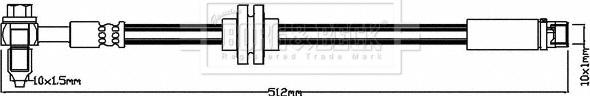 Borg & Beck BBH8364 - Тормозной шланг avtokuzovplus.com.ua