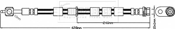 Borg & Beck BBH8372 - Гальмівний шланг autocars.com.ua