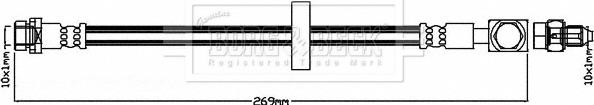 Borg & Beck BBH8403 - Гальмівний шланг autocars.com.ua