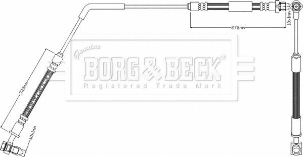 Borg & Beck BBH8405 - Гальмівний шланг autocars.com.ua