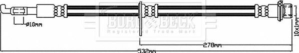 Borg & Beck BBH8432 - Гальмівний шланг autocars.com.ua