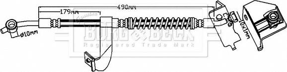 Borg & Beck BBH8437 - Тормозной шланг avtokuzovplus.com.ua