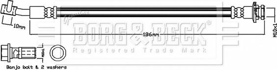 Borg & Beck BBH8451 - Тормозной шланг avtokuzovplus.com.ua