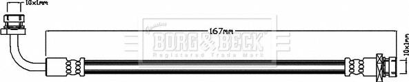 Borg & Beck BBH8471 - Гальмівний шланг autocars.com.ua