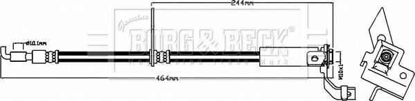 Borg & Beck BBH8481 - Тормозной шланг avtokuzovplus.com.ua