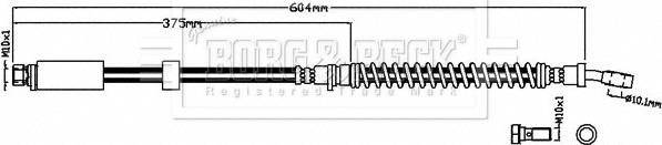 Borg & Beck BBH8489 - Гальмівний шланг autocars.com.ua