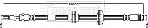 Borg & Beck BBH8492 - Гальмівний шланг autocars.com.ua