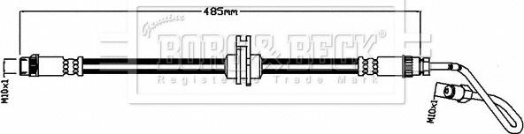 Borg & Beck BBH8496 - Гальмівний шланг autocars.com.ua