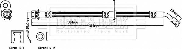 Borg & Beck BBH8511 - Гальмівний шланг autocars.com.ua