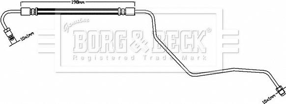 Borg & Beck BBH8539 - Гальмівний шланг autocars.com.ua