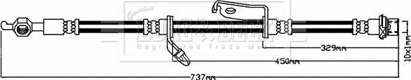 Borg & Beck BBH8549 - Тормозной шланг avtokuzovplus.com.ua