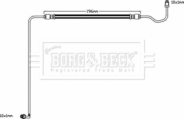 Borg & Beck BBH8590 - Гальмівний шланг autocars.com.ua