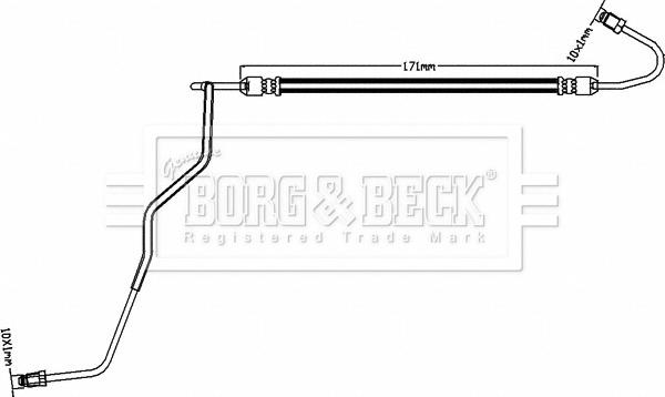 Borg & Beck BBH8591 - Гальмівний шланг autocars.com.ua