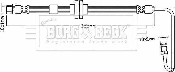 Borg & Beck BBH8592 - Тормозной шланг autodnr.net