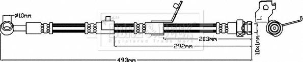 Borg & Beck BBH8645 - Гальмівний шланг autocars.com.ua