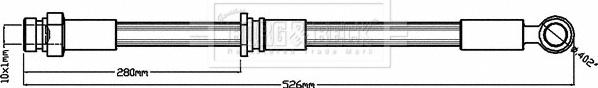 Borg & Beck BBH8657 - Тормозной шланг avtokuzovplus.com.ua