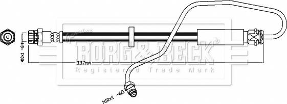 Borg & Beck BBH8717 - Тормозной шланг avtokuzovplus.com.ua