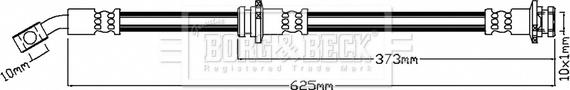 Borg & Beck BBH8727 - Тормозной шланг avtokuzovplus.com.ua