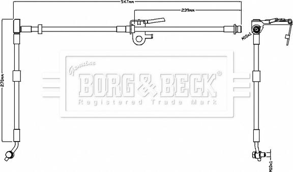 Borg & Beck BBH8737 - Гальмівний шланг autocars.com.ua