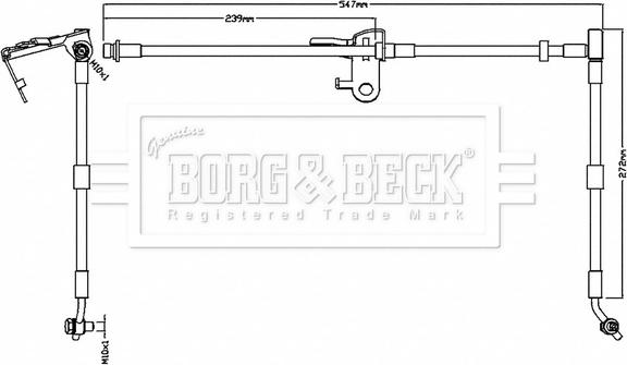 Borg & Beck BBH8738 - Гальмівний шланг autocars.com.ua